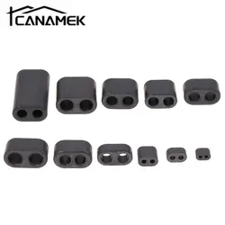 10PCS RF Nickel-zinc Hollow Ferrite Core Double Holes RF Magnet RF Accessories Double-Hole Magnetic Ring  Aperture