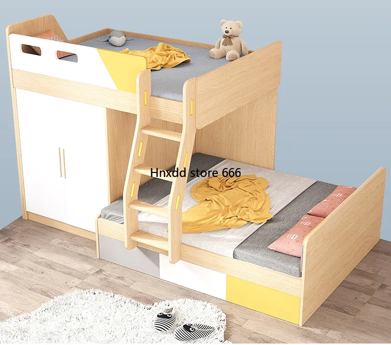 Kinderbed Bureau Geïntegreerd Hoog En Laag Bed Gespreid Kind En Moeder Bed Klein Appartement