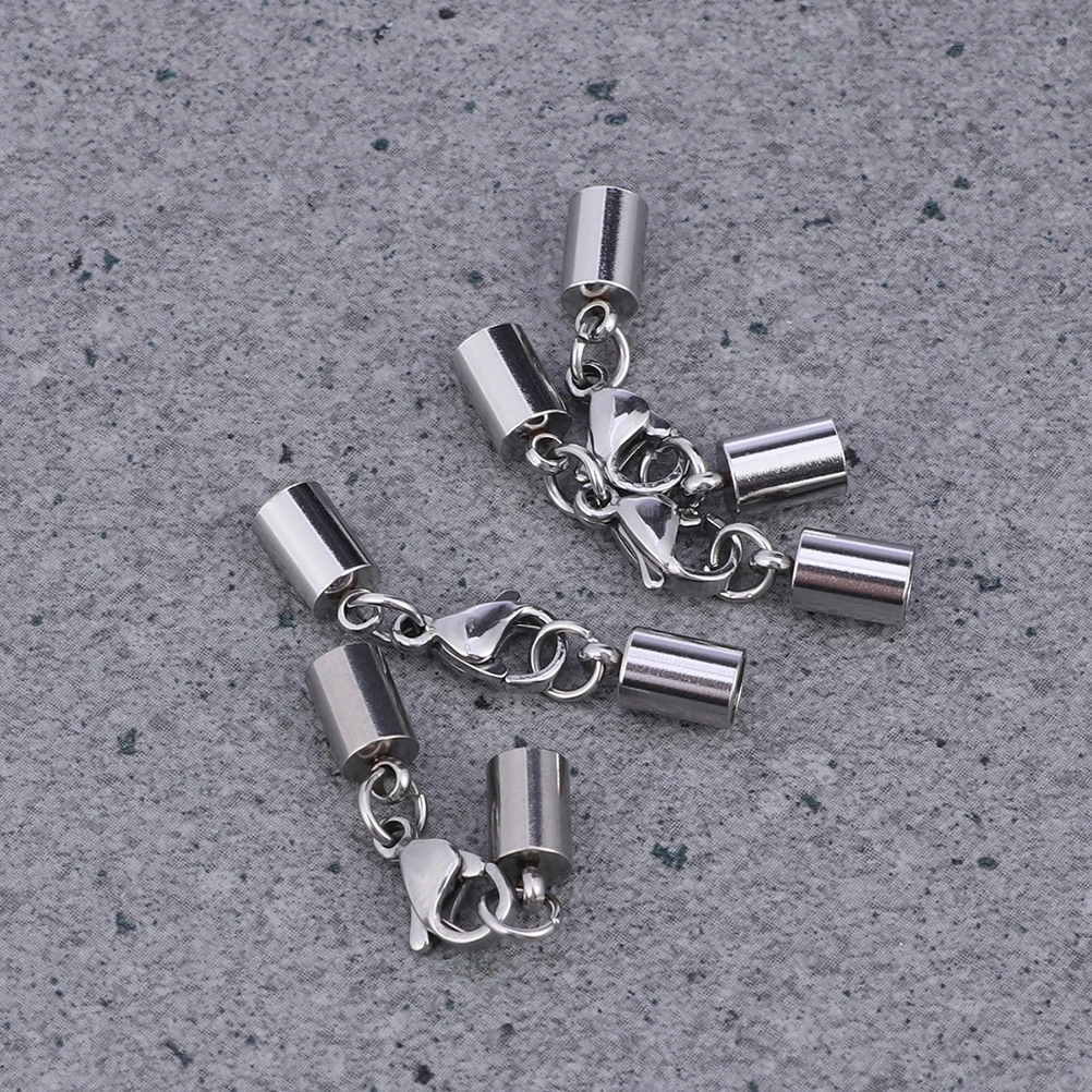 

10pcs Rope Buckle Stainless Steel Jewelry Fastener for Bracelet Necklace String Lobster Clasp Durable DIY Connector
