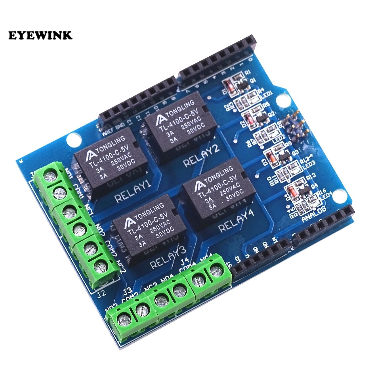 4-канальный 5-вольтовый релейный модуль, четыре лампочки для arduino, комплект для самостоятельной сборки