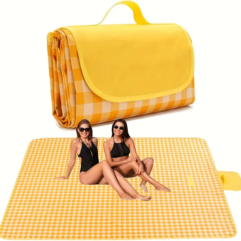 Estera de Picnic plegable no tejida, manta de playa gruesa a prueba de humedad para acampar al aire libre y uso en tienda de campaña