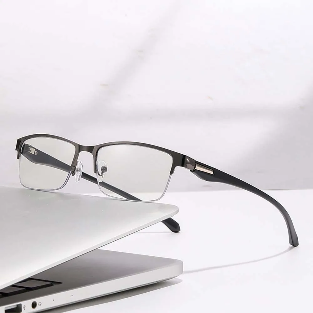 

New Transparent Anti Blu-ray Glasses PC Alloy Photochromic Sunglasses Lightweight Decorative Men Alloy Sunnies Students