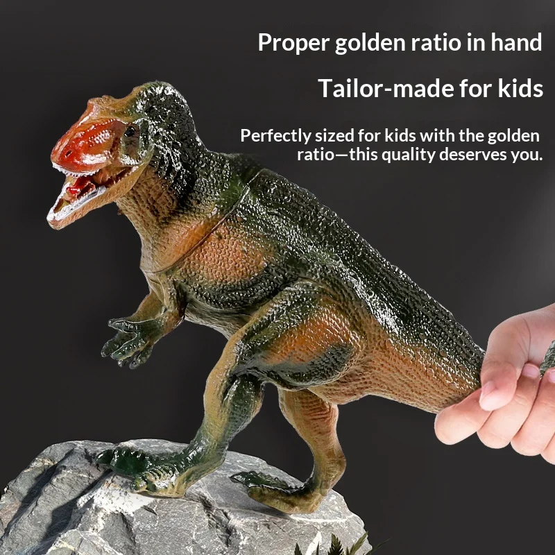 Zestaw zabawek dinozaurów dla dzieci - realistyczne, miękkie gumowe modele zwierząt, figurki triceratopsów, t-rexów, pterosaurów, ozdobne lalki, losowy styl