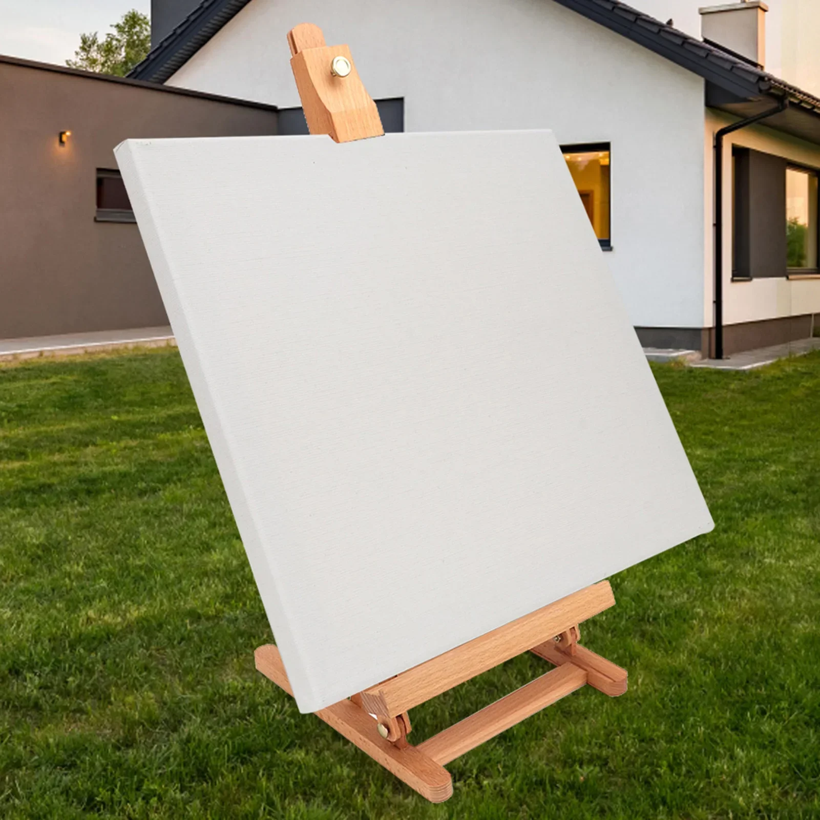 

Small Wooden Adjustable Tabletop H Frame Easel Studio Artist Display Stand Drawing Board