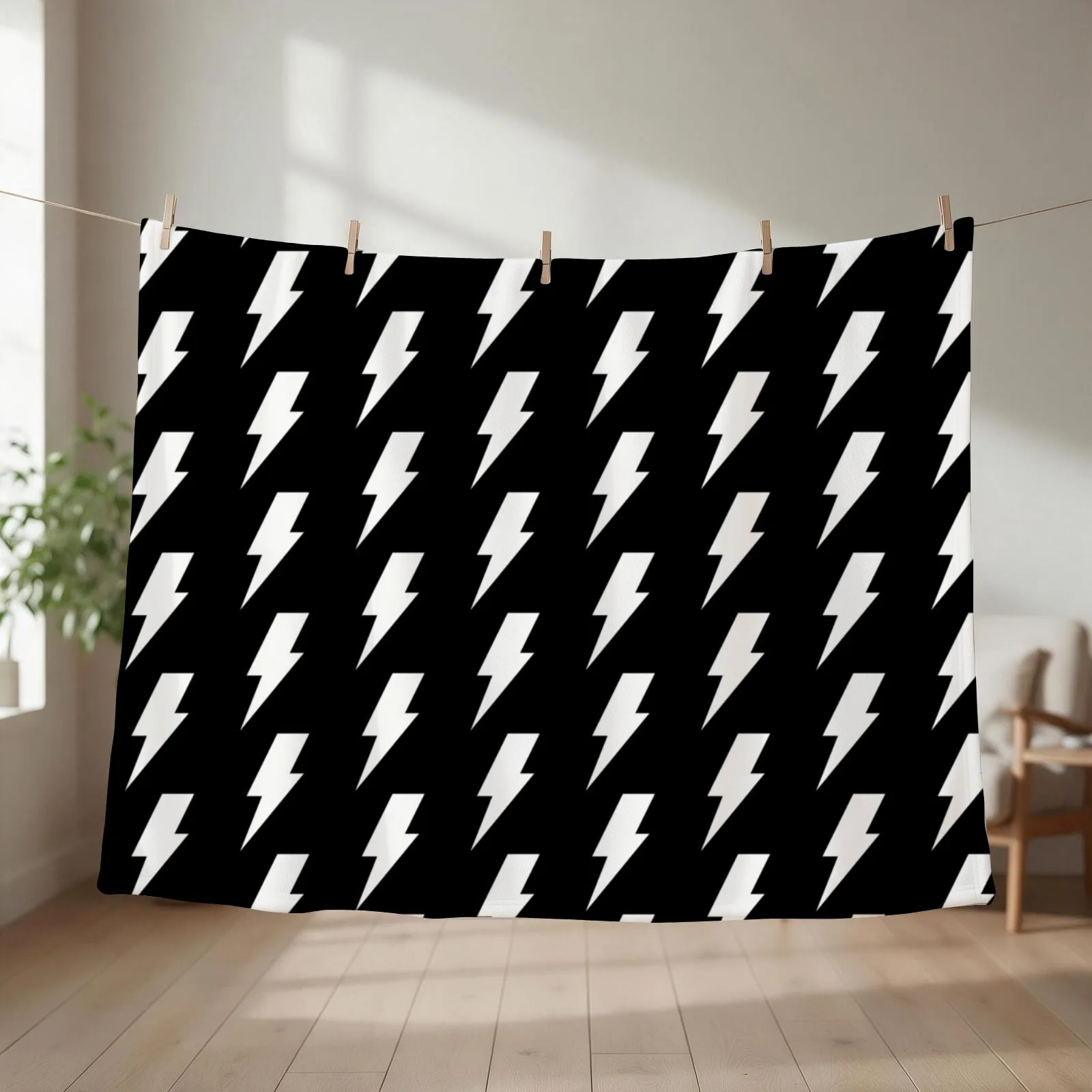 Lightning Bolt Throw Blanket Bed linens Multi-Purpose Moving Giant Sofa Blankets