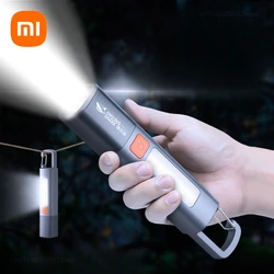 Xiaomi latarka zewnętrzna przenośna mocna, zmienna ostrość światła z oświetleniem bocznym lampa LED ładowane na USB dalekiego zasięgu