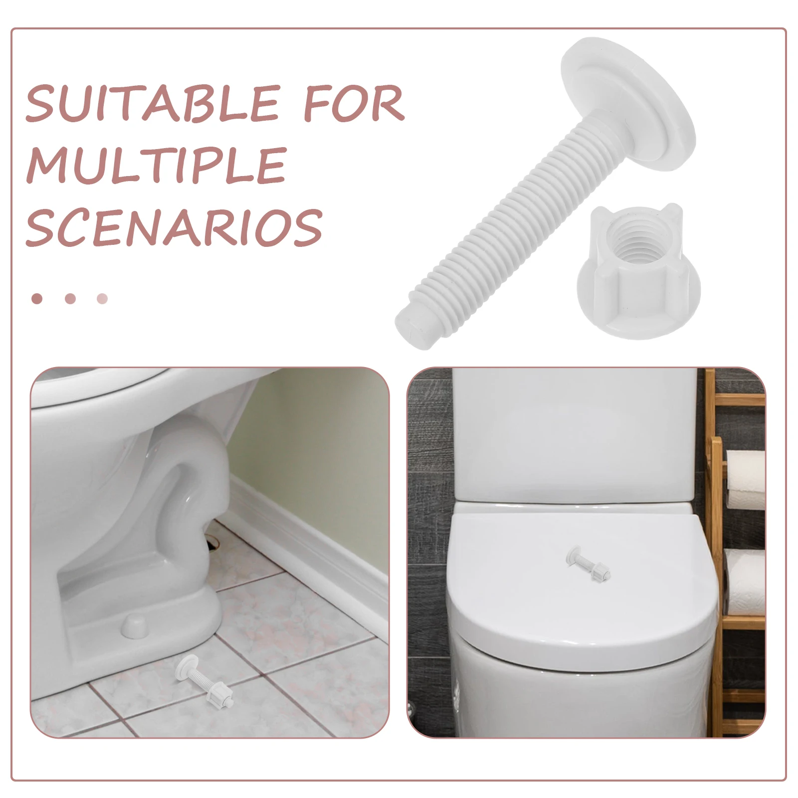 

8pcs Seat Screws Replacement Heavy Duty Universal Fit Plastic Bolts Rubber Expansion Plug For Secure Fixation Easy Installation