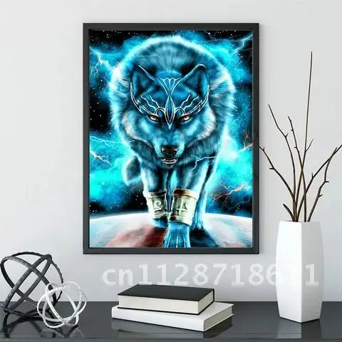 Wolf Diamond Painting Full Square Handmade Picture Of Rhinestones AZQSD Diamond Embroidery Animal Fantasy Home Decor Gift