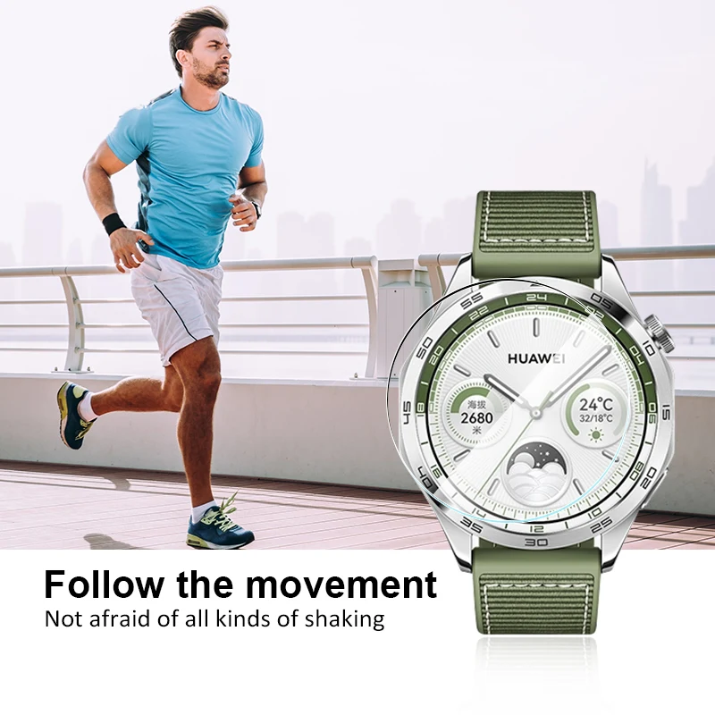 Proteggi schermo in vetro temperato da 3-5 pezzi per Huawei Watch GT 2/4/3 41mm/46mm/43mm con pellicola di allineamento per Huawei GT Cyber