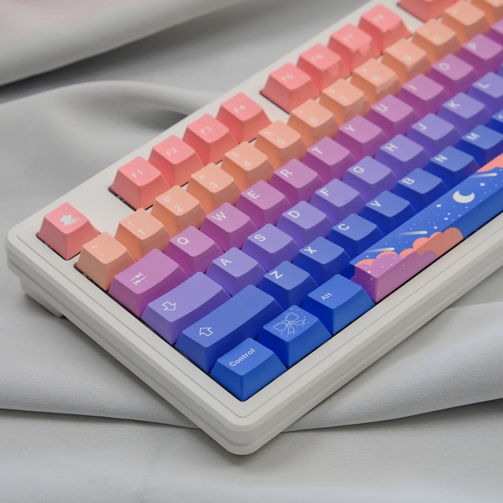 129 Keys Star Moon Keycap Cherry Profile Fairy Tale Keycaps PBT Dye Sublimation Key cap For MX Mechanical Keyboard Accessories