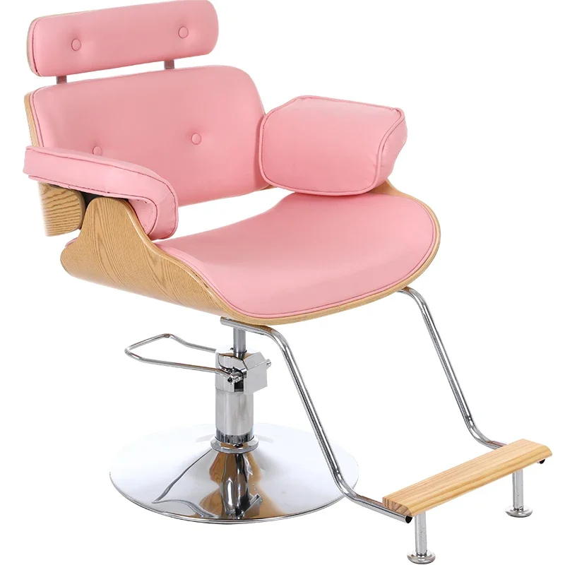 Pink Professional Beauty Chair Swivel Pedicure Styling Barbers Armchairs Aesthetic Salon Mocho Cadeira Barber Equipment MQ50BC