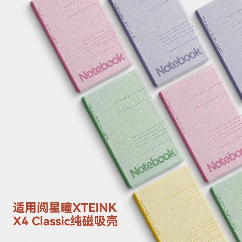For XTEINK X4 Classic Ink Screen Reader Protective Cover PU Material Notebook Style Portable Magnetic Flip Cover Case Anti Drop