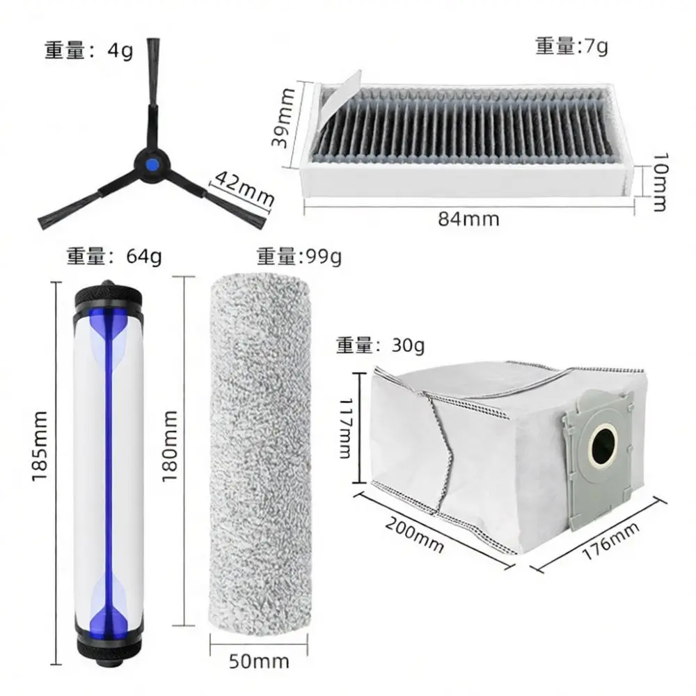 For Ecovacs X8 Pro Omni Robot Vacuum Accessories Main Brush Filter Mop Pad Dust Bags Maintenance Consumables Supply