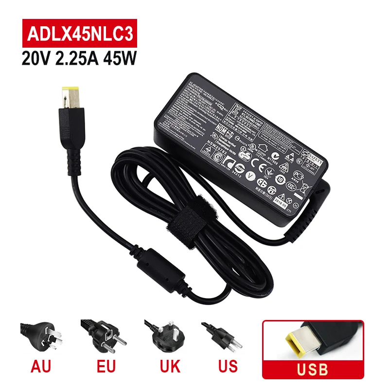 

Laptop Ac Adapter Charger 20V 2.25A 45W for Lenovo Thinkpad ADLX45NLC3 ADLX45NDC3A ADLX45NCC3A 0C19880 59370508 ADLX45NLC3A