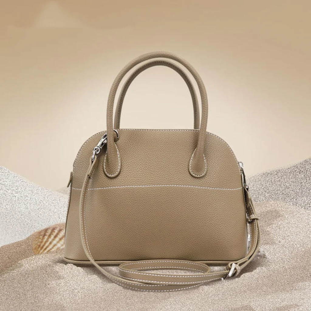 Женская высококачественная текстурированная универсальная сумка через плечо для поездок на работу, сумка для боулинга, женская сумка-ракушка