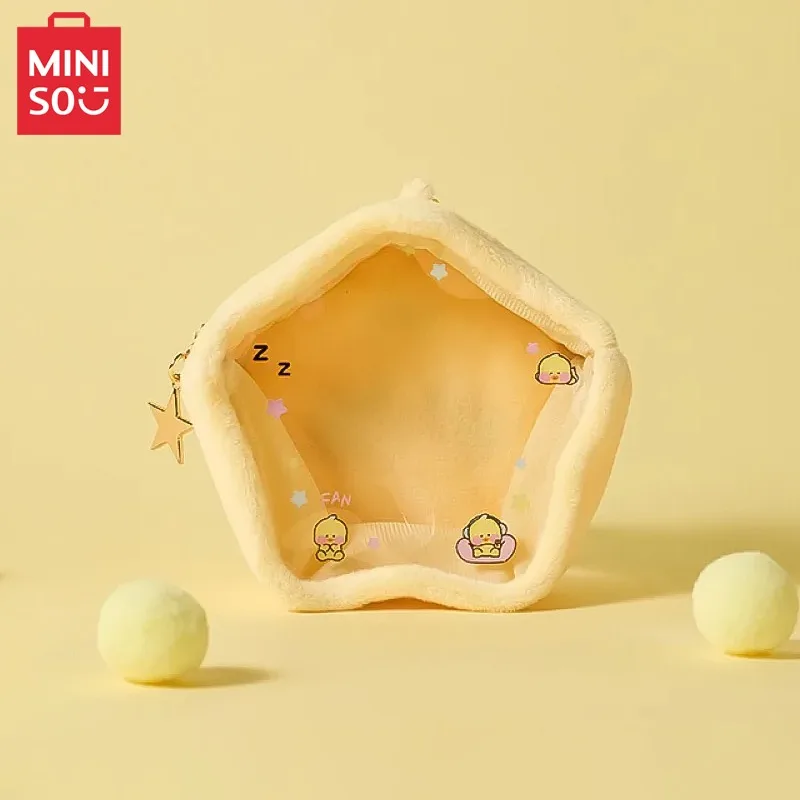 

MINISO 12cm Transparent Itabag for Dolls Fanfanchuu Star Design Cute Anime Merch Storage Hanging Bag