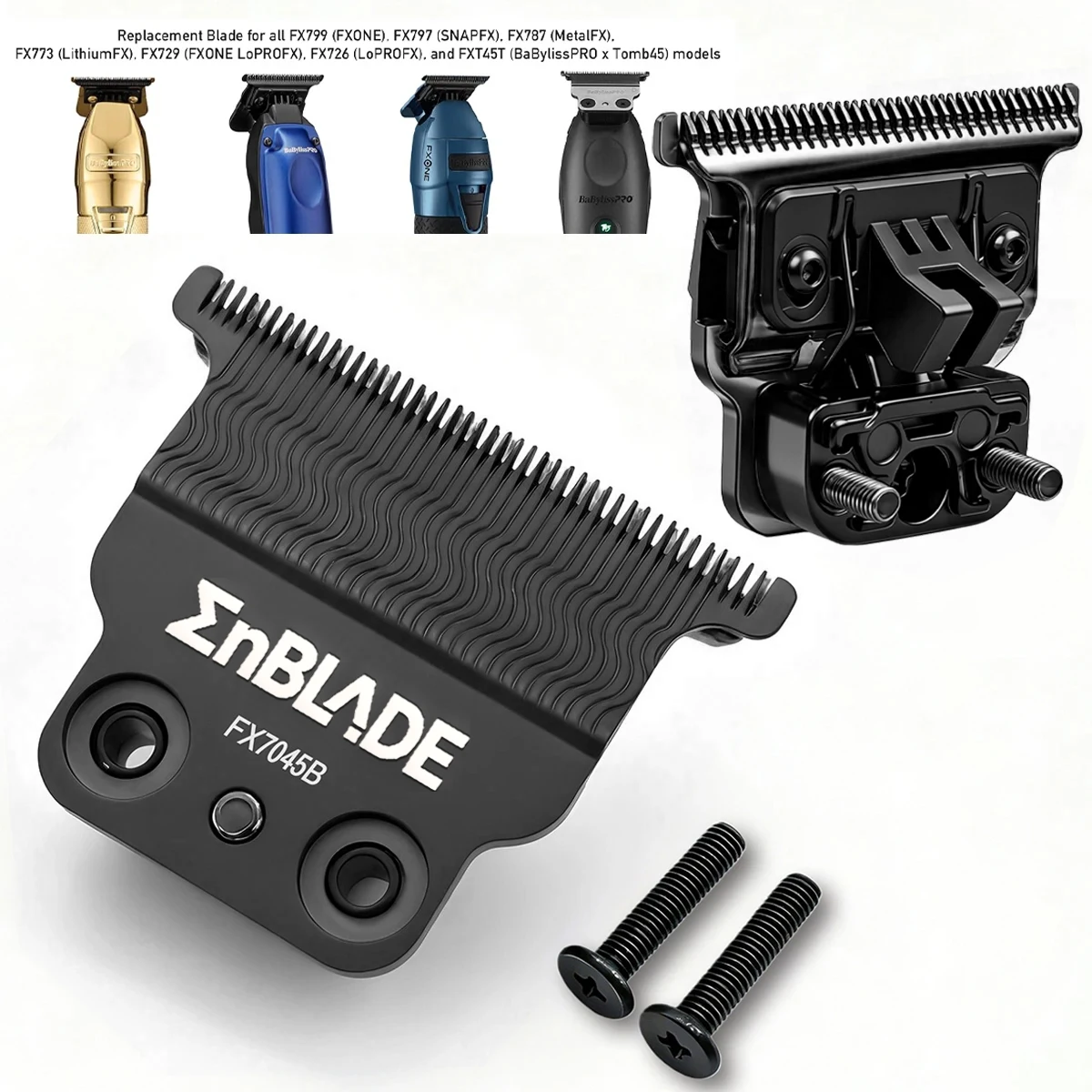 EnBlade Metall-Spritzguss-T-Klinge mit tiefen Zähnen für Trimmer, Ersatzklinge für alle FX799 (FXONE) FX797 (SNAPFX)