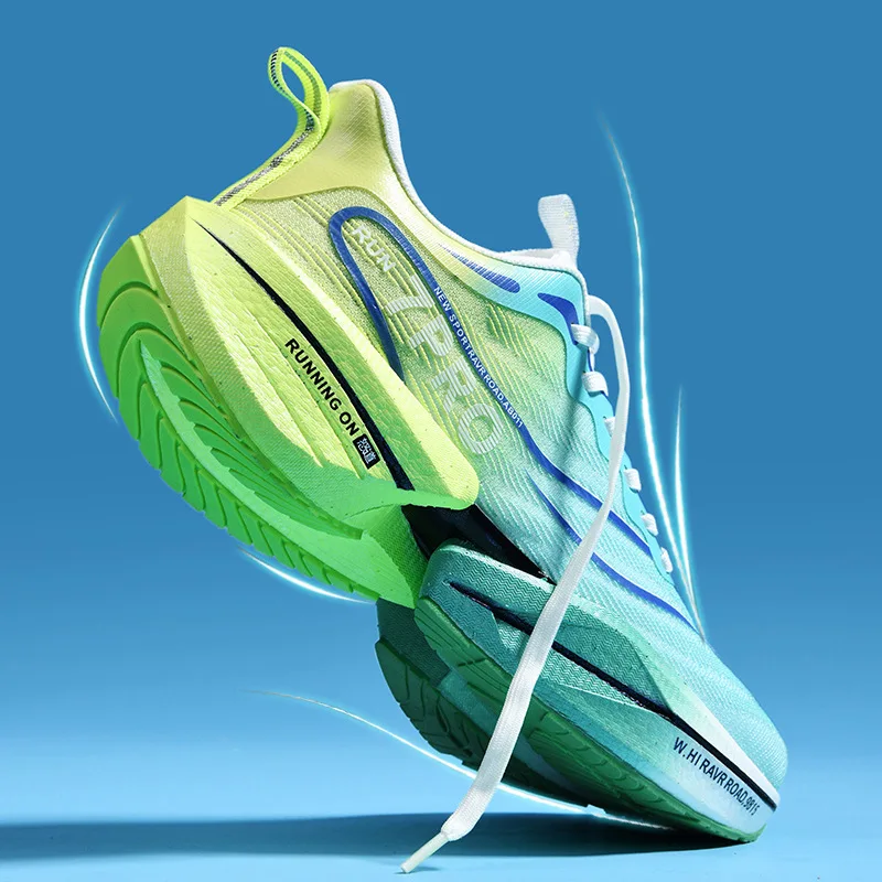 NEW Sports Running Shoes Men Marathon Breathable Comfortable Women Athletic Training Outdoor Sneakers Air Cushion Carbon Plate