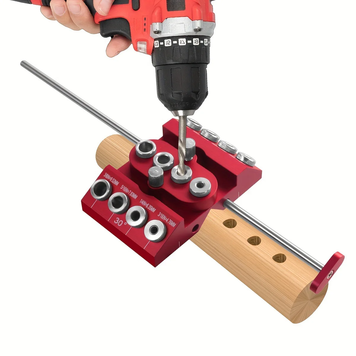 Multi-Angle Drill Guide Block (30°/45°/90°) with Extension Positioning Rods