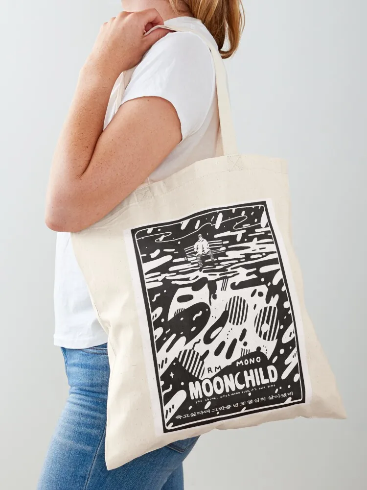 

 RM - MONO - Moonchild  Tote Bag tote bag university cute tote bag custom canvas