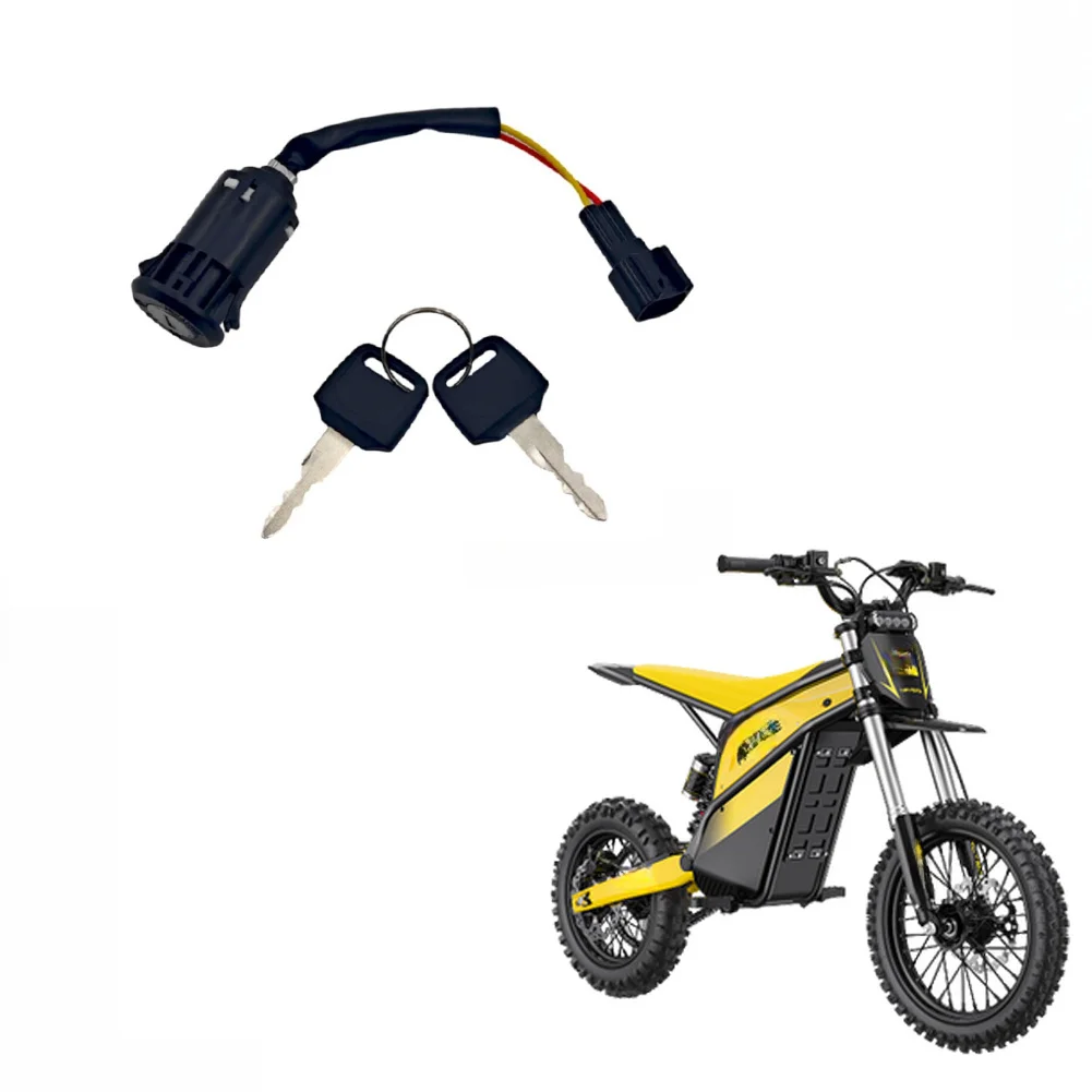 For Heybike Villain Electric Motorcycle Lock Kit Ignition Lock & Steering Lock E-bike Ignition Lock Power Switch With Keys