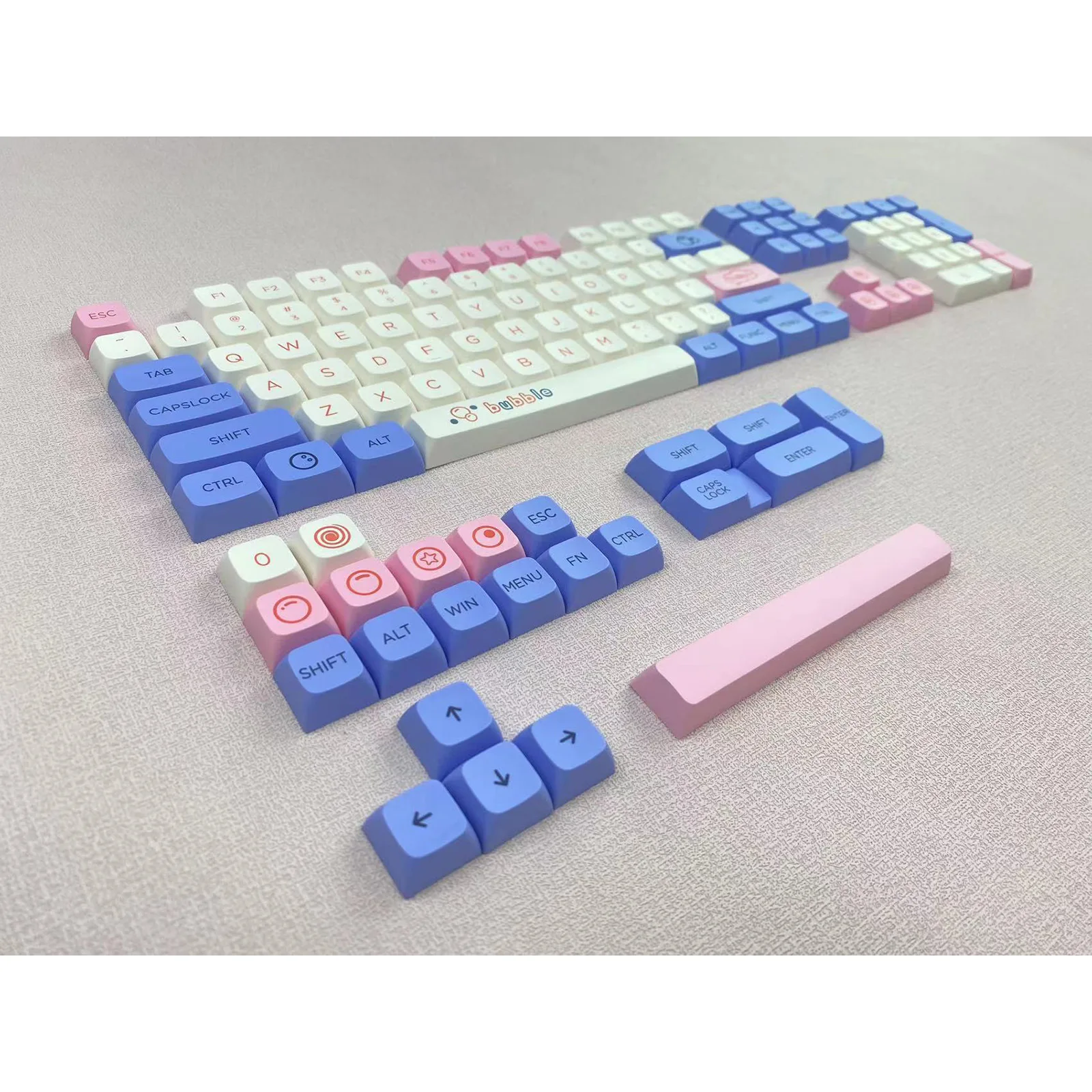 【Skyline】 127 Chaves Keycap PBT Keycaps XDA Perfil DYE-SUB Bolha Tema Personalizado Para Cherry MX Interruptor NJ68