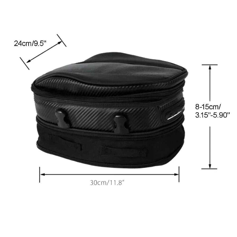 Motorcycle Helmet Bag Rear Seat Trunk with Rain Cover 7.5-10L Large Capacity Waterproof Oxford Cloth Luggage Storage Universal