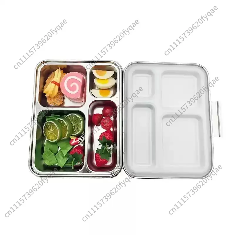 Food‑Grade 304 Stainless Steel Insulated Bento Box, Snap‑Lock Sealed Lunch Box With Lid for Students & Office Workers