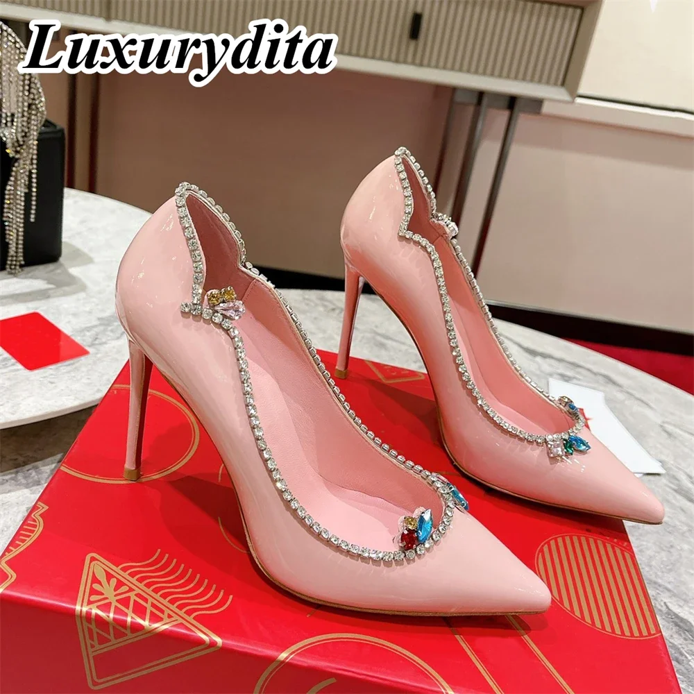 

Top Quality Womens High Heels 0-12cm Luxury Fashion Ladies Sandals Designer Classic Red Heel Real Leather sole Mules Shoes 0206