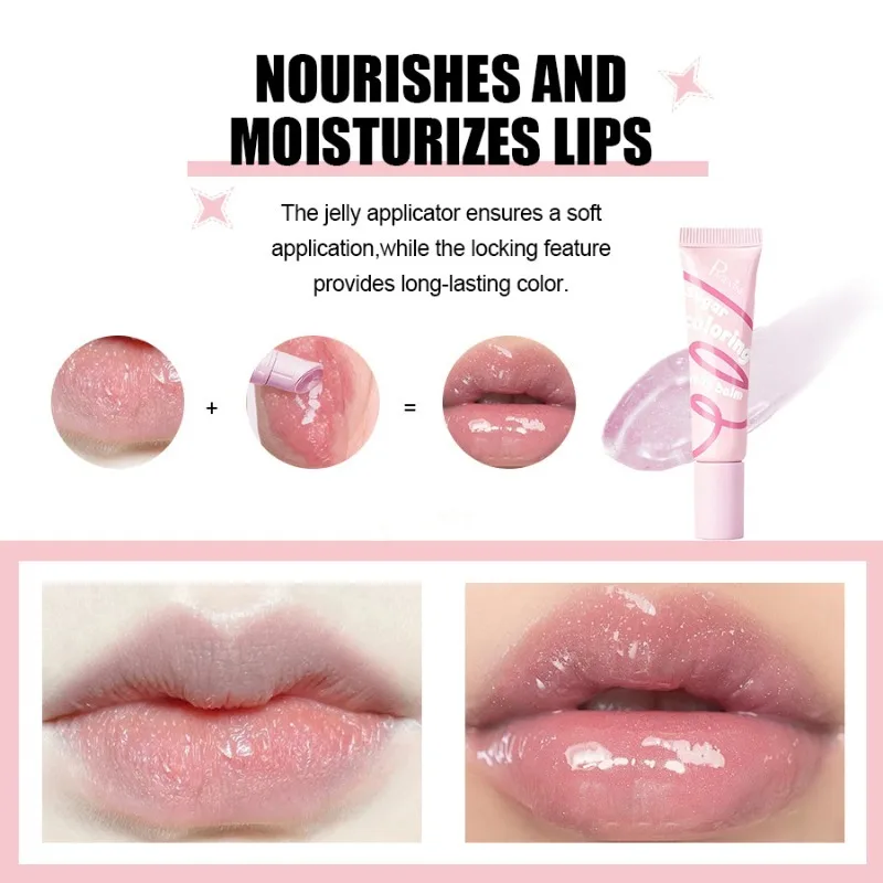 Gloss à lèvres en gelée de couleur bonbon populaire, baume à lèvres hydratant longue durée et huile à lèvres