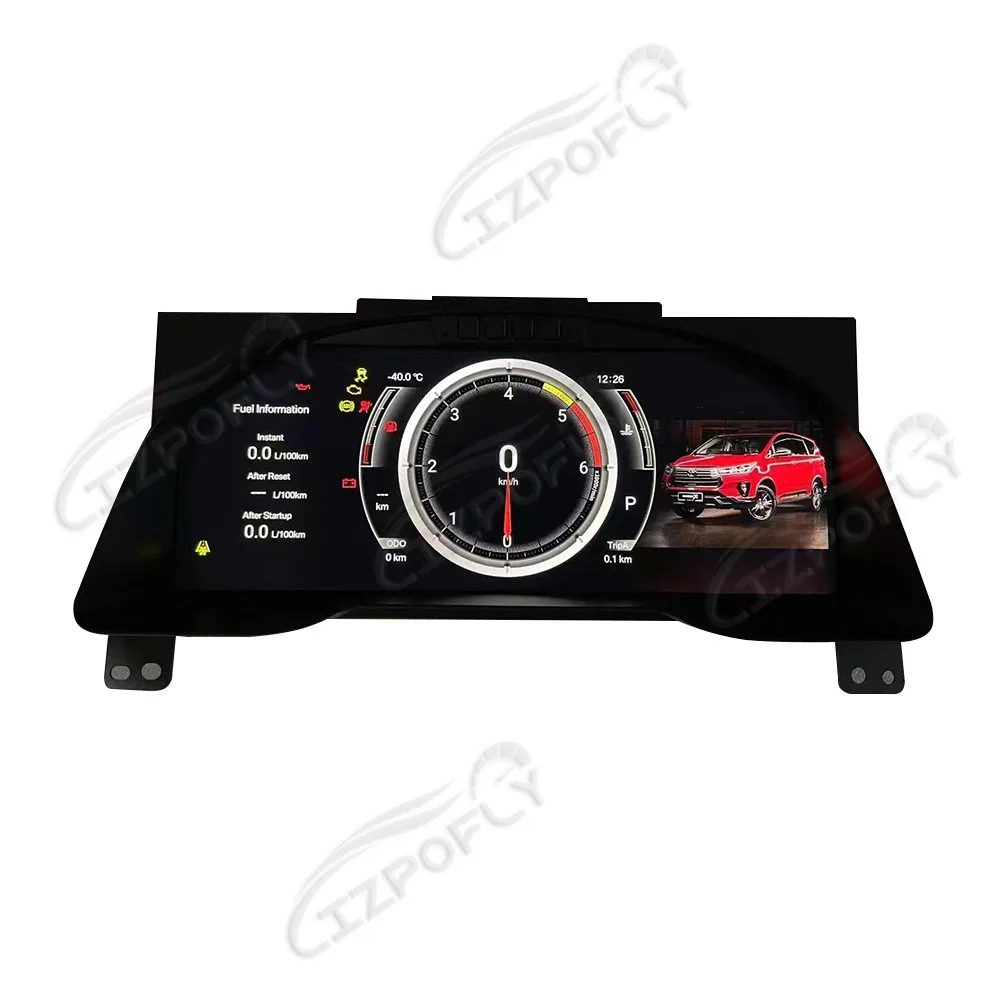 

12.3 Inch LCD Car Dashboard For Toyota Innova 2016-2022 Speedometer Digital Cluster Virtual Cockpit Instrument Display Panel