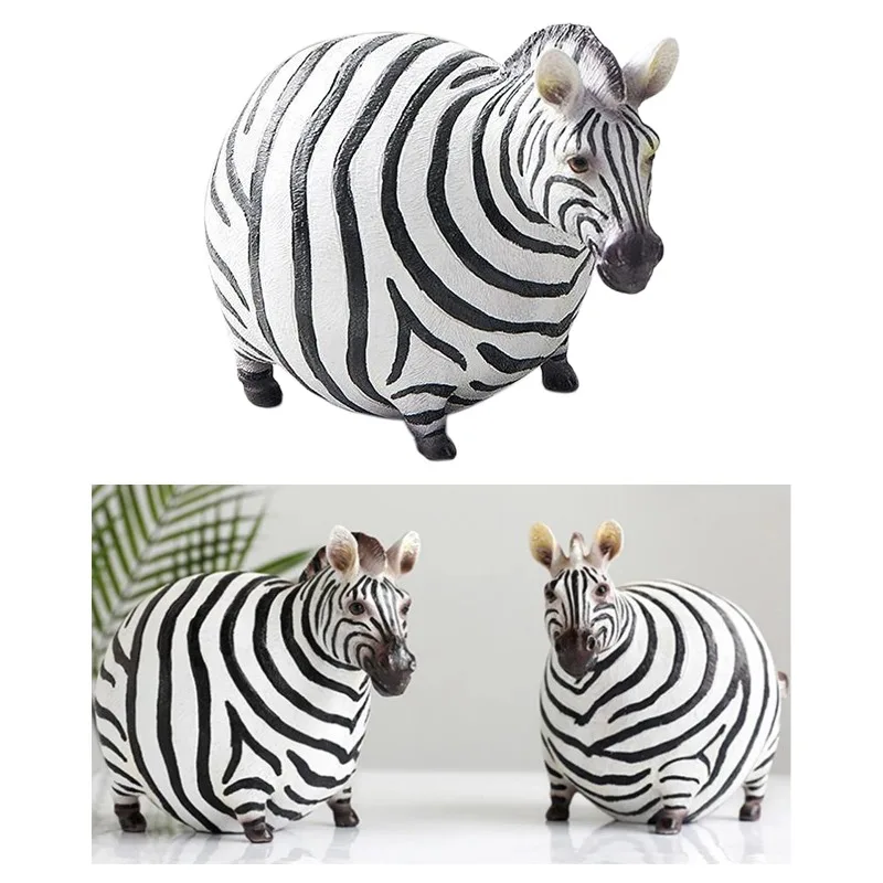 African Fat Zebra Figurine – Miniature Zebra Animal Toys for Kids 3-Years-Old & Up