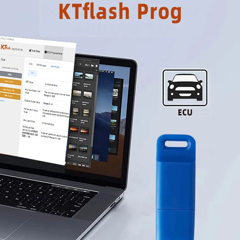 ECUHELP KTflash KT flash Dongle مع برنامج وظيفة قوية يدعم استنساخ DTC إزالة تعديل الخريطة - العمل مع برنامج تشغيل J2534