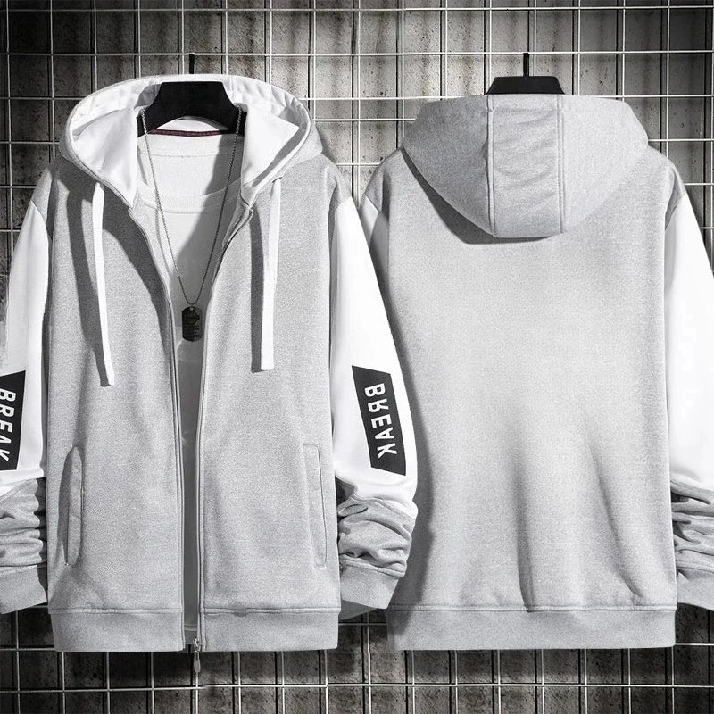 Neuer Herren Reißverschluss-Sweatshirt Hoodie Langarm-Pullover Lässige Streetwear-Jacke
