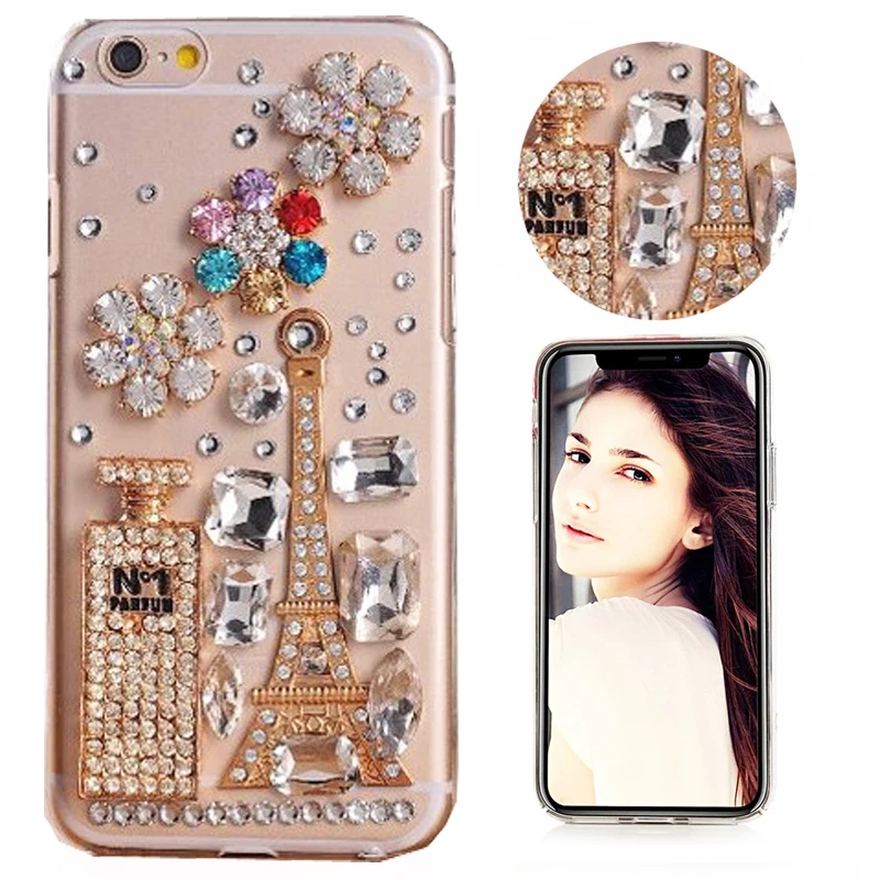 

3D Handmade Case For Samsung Galaxy S23 S22 S21 S20 FE Ultra S10 Plus S10e S9 Plus Note 20 10 A72 A73 Coque Funda Bling Diamond