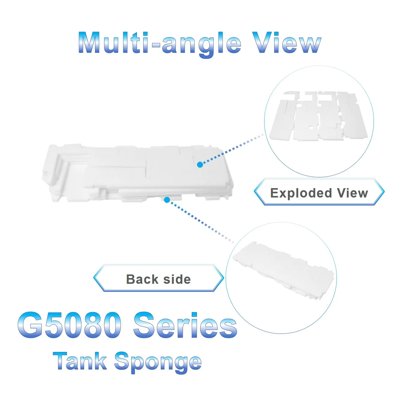10sets QY5-0647-000 Ink Absorber Sponge Kit for Canon Pixma GM2040 GM2050 GM2080 GM4040 GM4050 GM4080