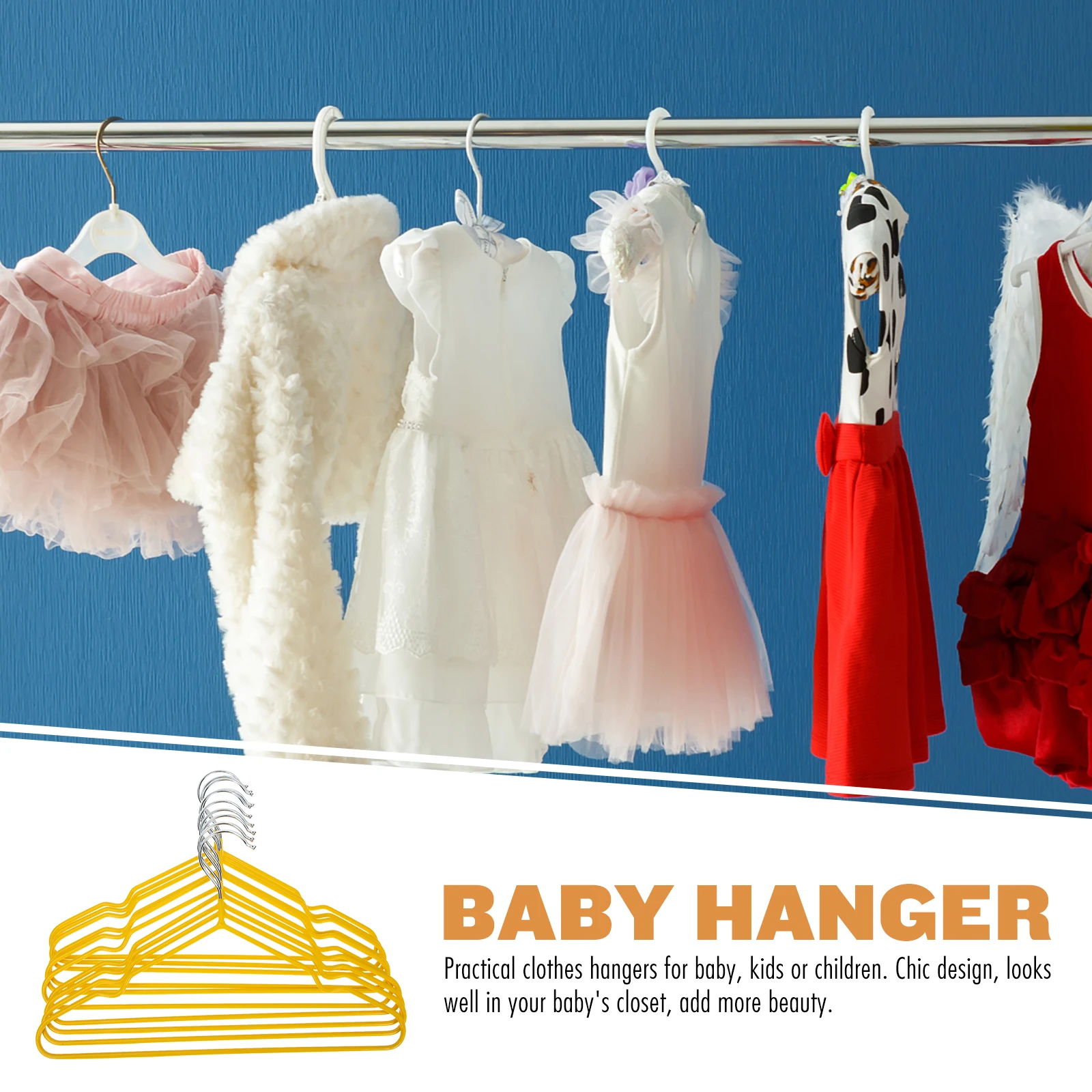 

10pcs Anti-Slip Clothing Hangers For 'S Clothes Plastic Small Coat Hangers Non-Slip Hanger Tools