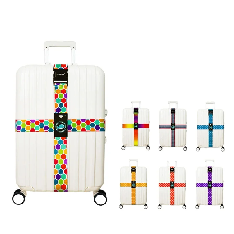 TRIPNUO Luggage tied Strap Suitcase Cross Luggage Belt 230cm Creative Adjustable Suitcase Cross Luggage Straps Travel Thick