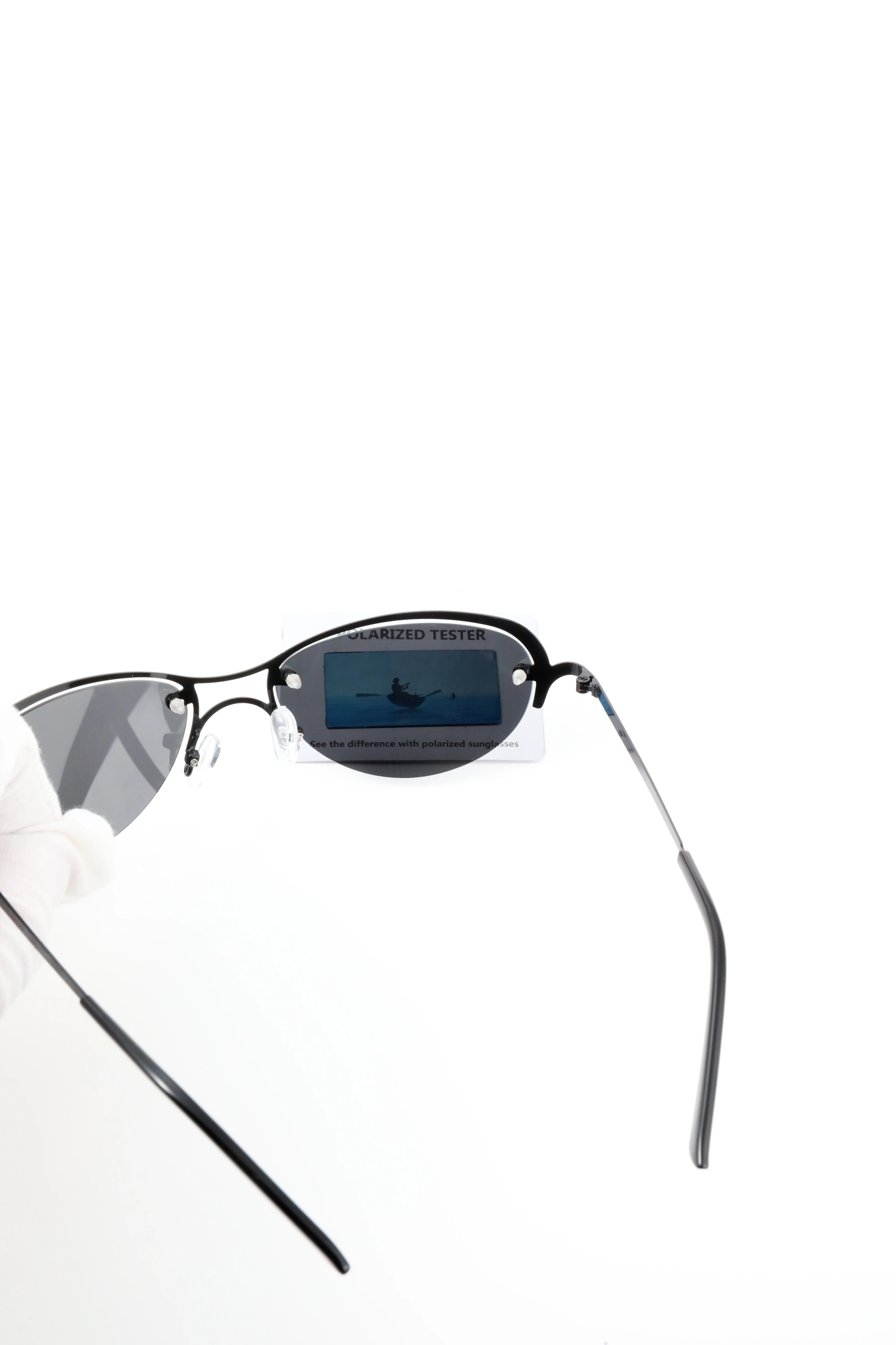 Mode Cool Die Matrix Neo Stil Polarisierte Sonnenbrille Ultraleicht Randlose Männer Fahren Marke Design Sonnenbrille Ocul vintage – Detail 11