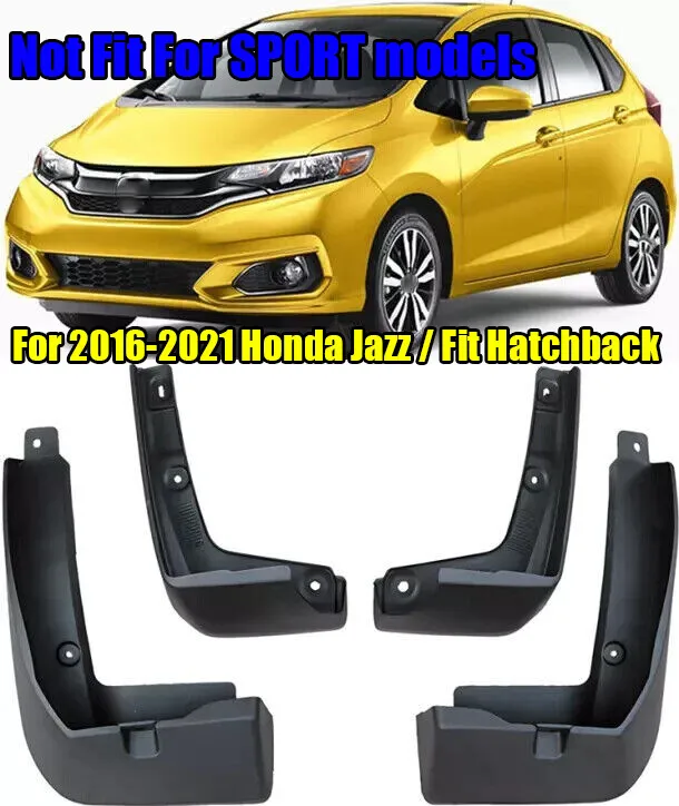 

New Set Splash Guards Mud Flaps For 2016-2021 Honda Jazz / Fit Hatchback
