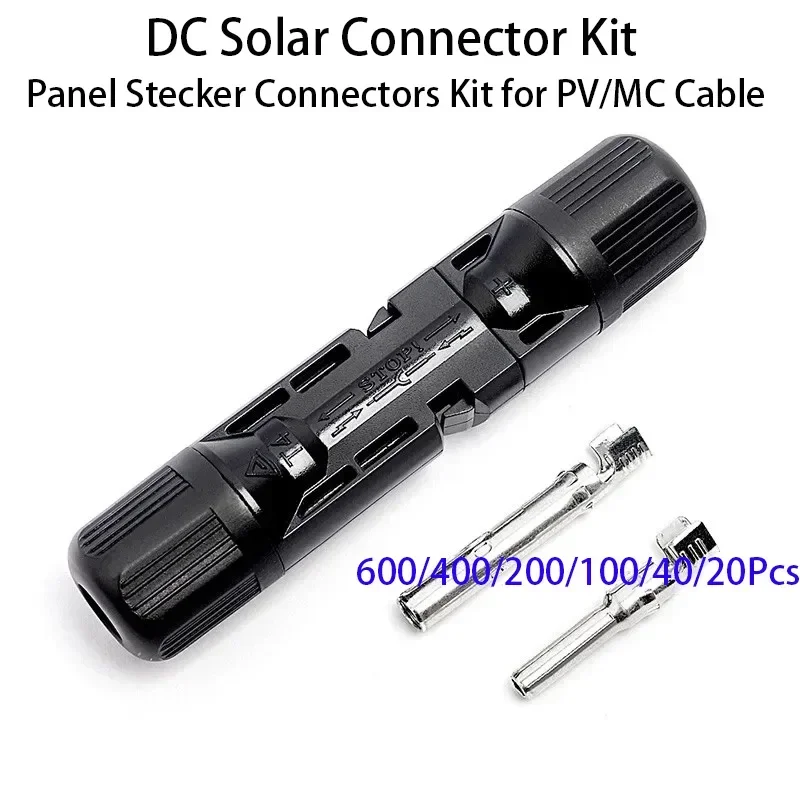 

DC Solar Connector 1000V30A Panel Connectors Kit for PV/MC Cable 2.5/4/6mm²