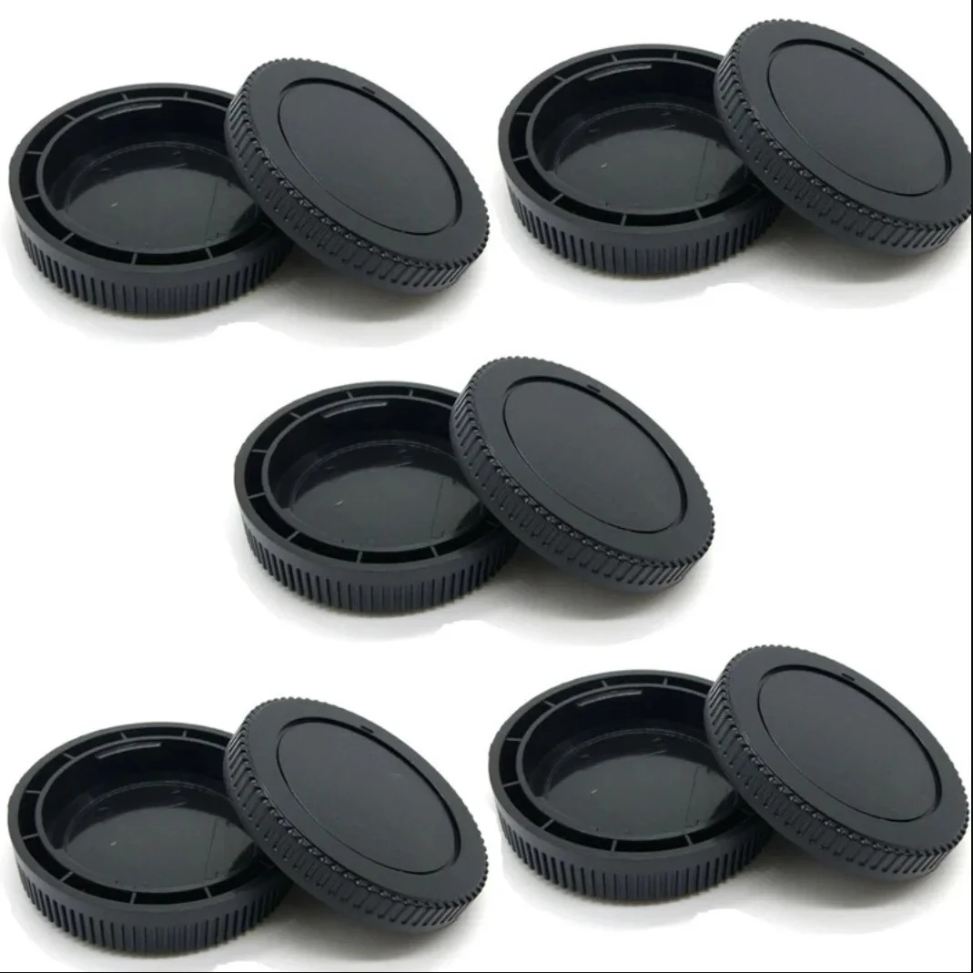 For M4/3 Micro 4/3 MFT mount Lens Rear Cap or Camera Body Cap or Cap Set Plastic Black Lens Cover Lid for G9 GH5 GX9 EM10 EPL10