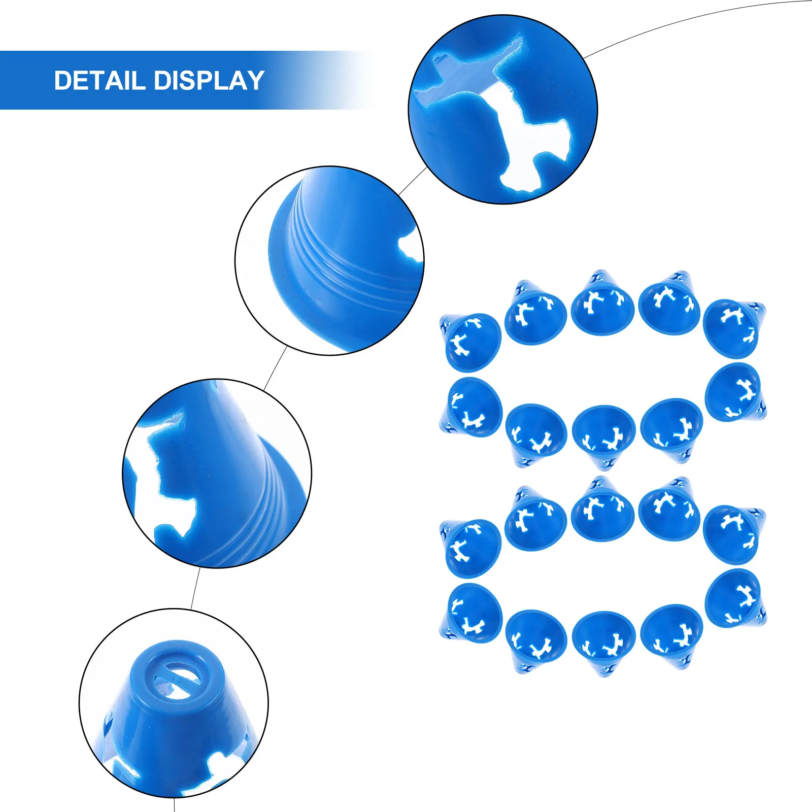 

20Pcs 8cm Red Soccer Cones Training Markers Sports Agility Obstacle Cups