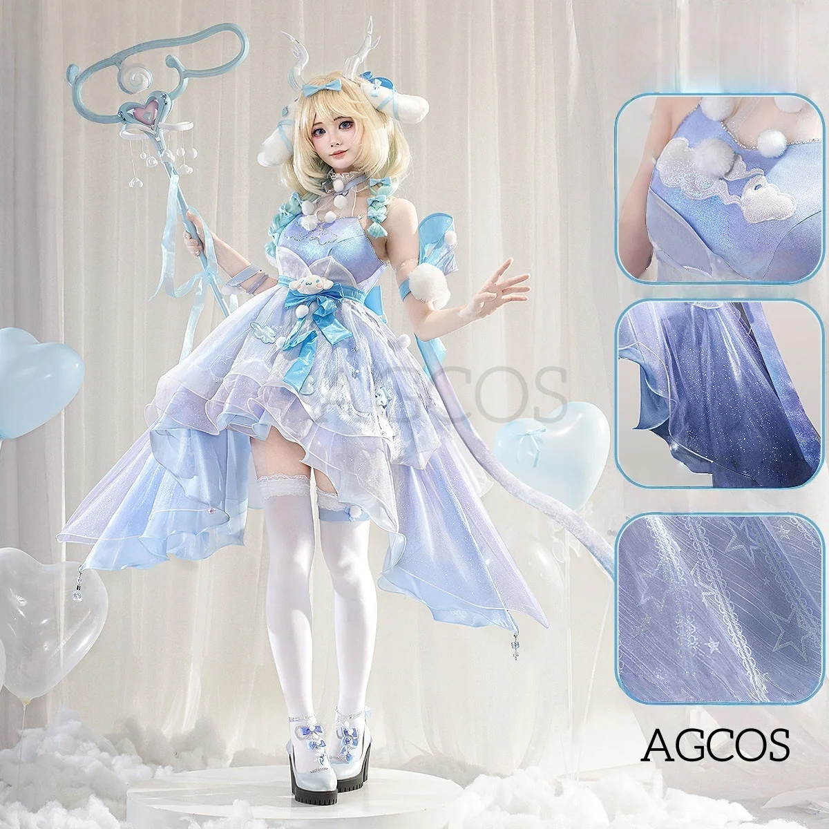 AGCOS Honor of Kings Big Dog Yao Cosplay Costume Woman Dresses Game Outfits Costumes Cosplay