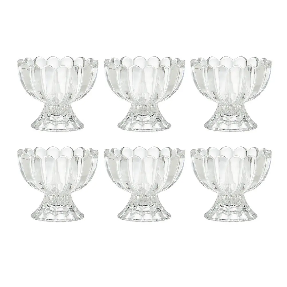 

Набор из 6 прозрачных стеклянных стаканов по 100 мл для десертов, мороженого, пудинга, желе. Многоразовые контейнеры без БФА для дома и вечеринок.