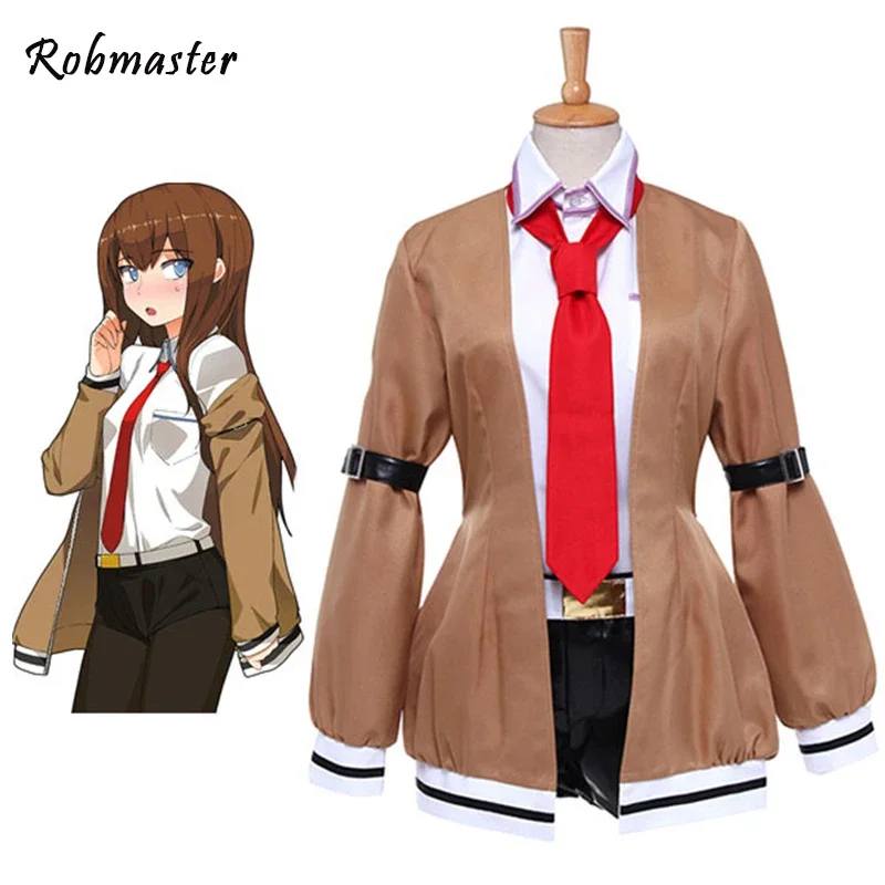 Anime Game Steins Gate Cosplay Costume Shiina Mayuri Makise Kurisu Cosplay Costume Uniforms Dress Full Set Halloween