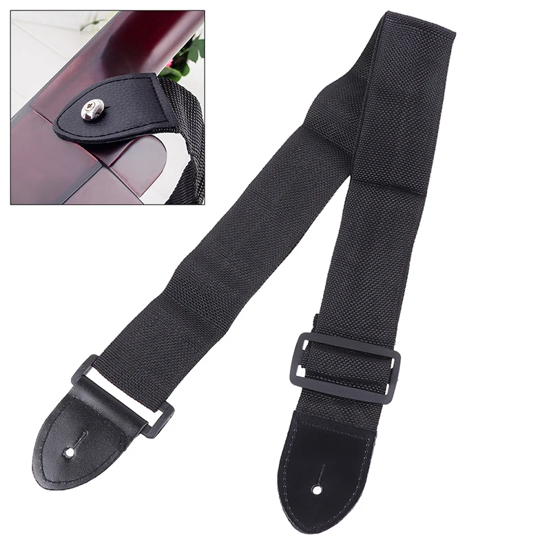 

68cm-124cm Nylon Universal Guitar Strap Adjustable Nylon Guitar Belt With PU Leather Musical Instrument Accessories Cinturino