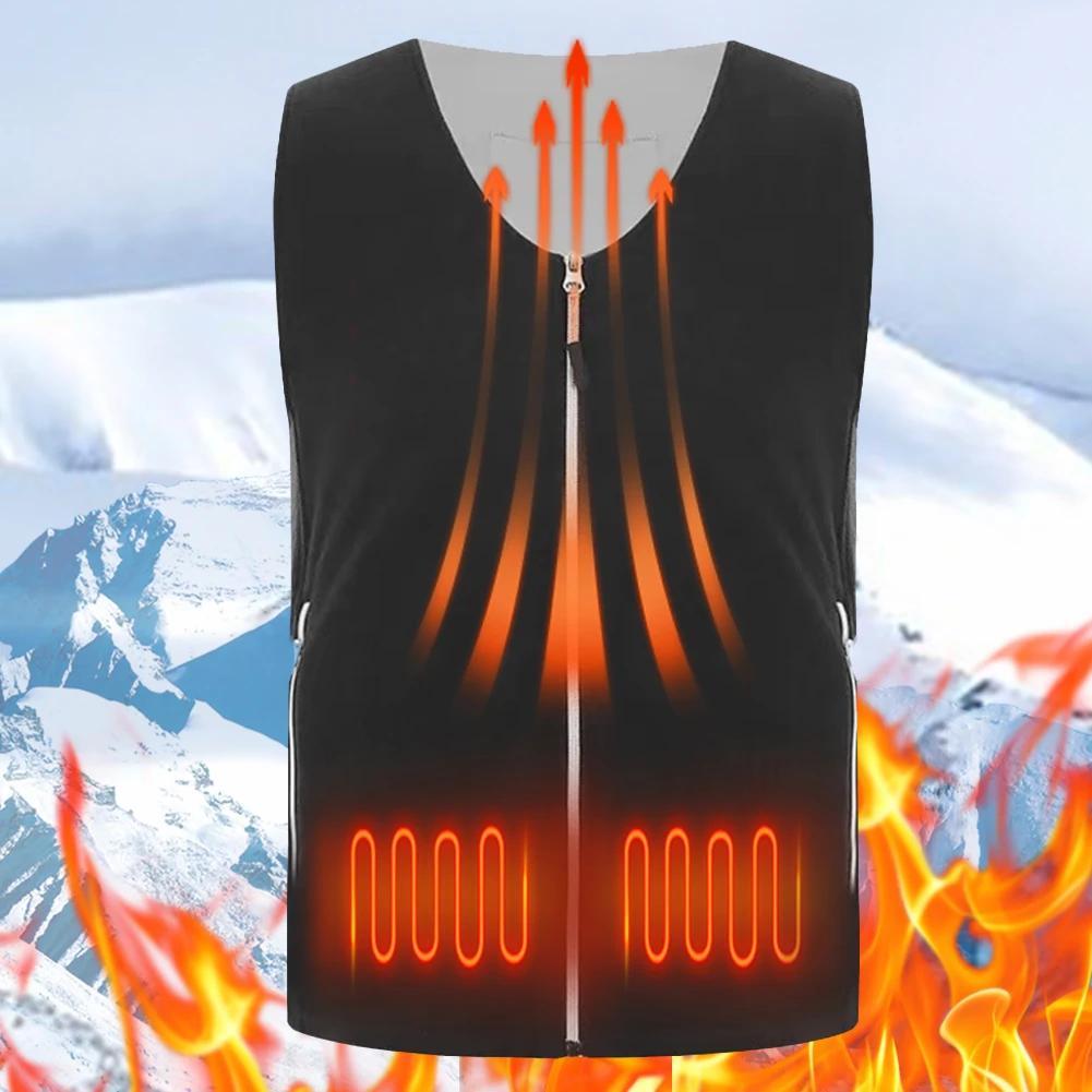 التدفئة سترة الشتاء في الهواء الطلق سترة دافئة التدفئة الكهربائية الحرارية الملابس الدافئة للرجال والنساء التزلج في الهواء الطلق المشي لمسافات طويلة XL