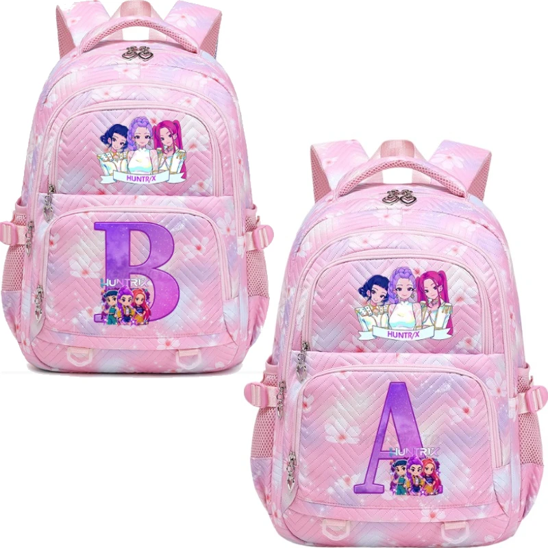 

KPop Demon Large Hunters Capacity Backpack Daypack Lightweight Schoolbag Casual Travel Knapsack Zipper Rucksacks Birthday Gifts