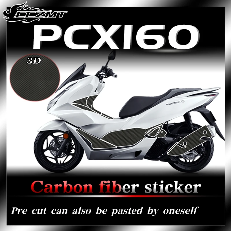 

For Honda PCX160 3D carbon fiber protection sticker fuel tank sticker decorative sticker anti scratch car sticker modification